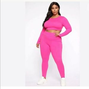 Fashion Nova Still Holding On Set Fuchsia 2XL NWT